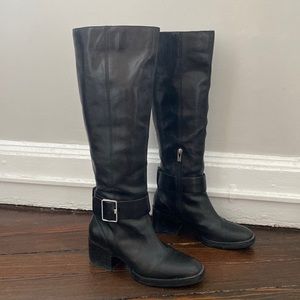 Via Spiga black knee high boots